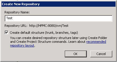 VisualSVN New Repository