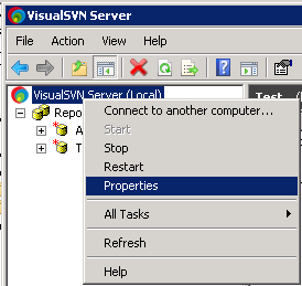 VisualSVN Properties Select