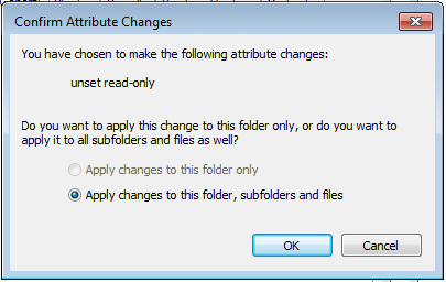 visual studio convert to 2012 project remove read only subfolders