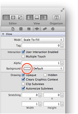 xcode background color button