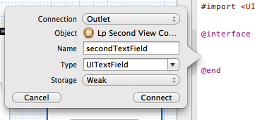 xcode second text field interface