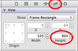 xcode set view height
