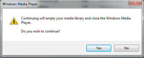 Media Player Empty The Library