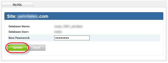 Winhost MySql Change Password