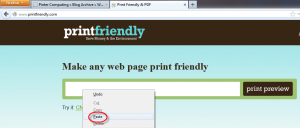 printfriendly paste address