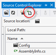 visual studio 2012 source control explorer add nothing selected
