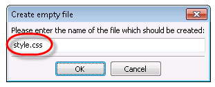 filezilla new file name