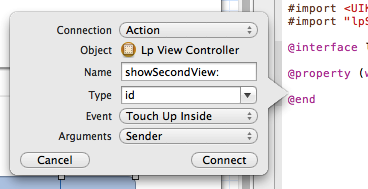 xcode first button interface