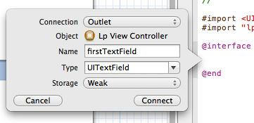 xcode first text field interface