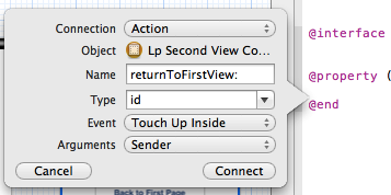 xcode second button interface