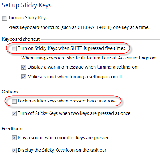 windows 7 disable sticky keys