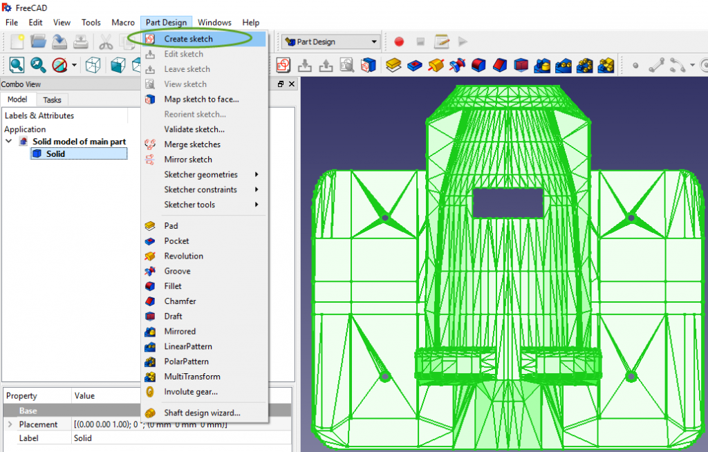 STEP BY STEP GUIDE FOR CREATING A PENGUIN IN FREECAD STEP 1 In FreeCAD  chose Create a new Empty Document  Part Desi